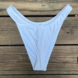NWT White High-Waisted Bikini Bottoms